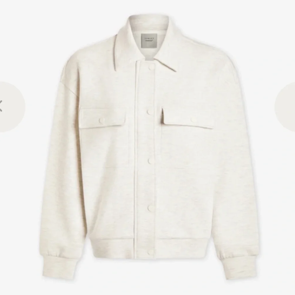 Varley- Double Soft Ivory Snap Down Longsleeve Elizabeth Jacket - Picture 2 of 7